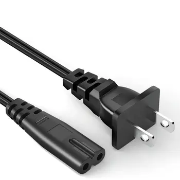 2-контактный 5-футовый кабель питания Шнур питания для LED-телевизора Smart HDTV Сетевой кабель переменного тока Безопасный Стабильный прочный с высокой электропроводностью