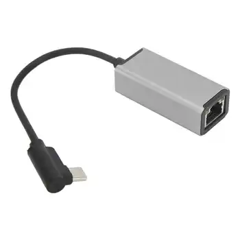 Адаптер USB C Ethernet С хорошим отводом тепла Преобразователь Type C в RJ45 для планшетов и телефонов