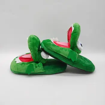 Женские хлопчатобумажные тапочки из крокодиловой кожи с подвижным ртом, забавная нескользящая женская домашняя хлопчатобумажная обувь, Милые подарки, плюшевые игрушки для девочек, тапочки